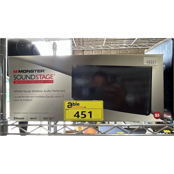 MONSTER SOUND STAGE S1 WHOLE HOUSE WIRELESS SPEAKER SYSTEM