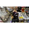 Image 2 : SHELF OF RIVER STONES & ASSORTED HALLOWEEN/AUTUMN DECORATIONS