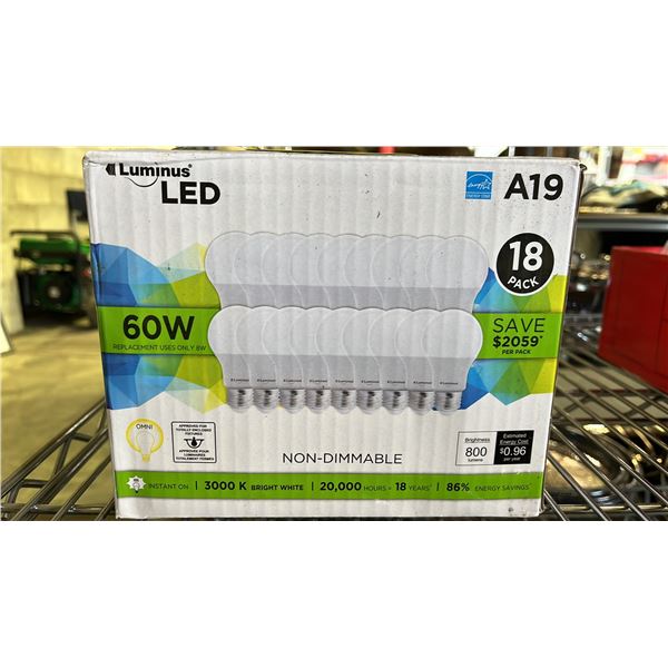 BOX OF A19 LED LIGHTBULBS