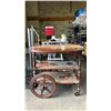 Image 2 : VINTAGE WOOD ROLLING SERVICE CART