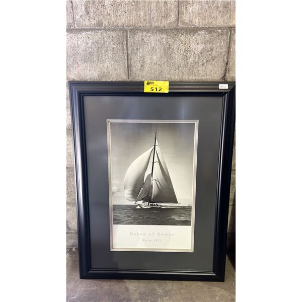 FRAMED BEKEN OF COWES SAILBOAT PRINT