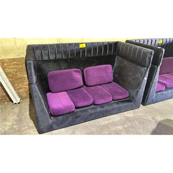FANCY VELOUR SOFA ( SOME CUSHIONS MISSING )