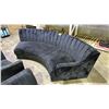 Image 2 : VELOUR BARREL SWIVEL ACCENT SOFA