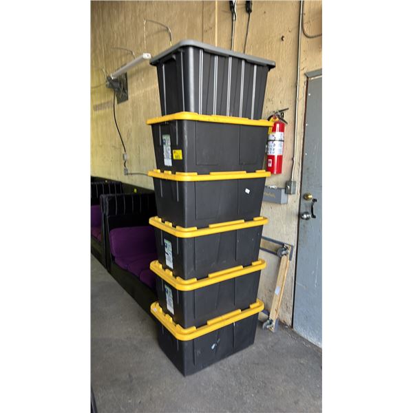 (6) 27 GALLON STORAGE BINS