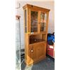Image 1 : VINTAGE WOOD CORNER HUTCH