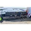 Image 1 : 5-PIECE METAL AND WICKER PATIO CHAIRS SET