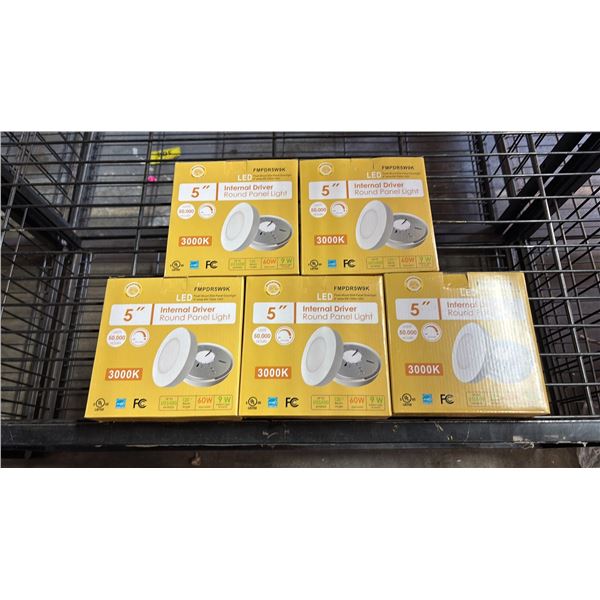 5 5INCH INTERNAL DRIVER FLUSH MOUNT SLIM PANEL LED DOWN LIGHTS 3000K