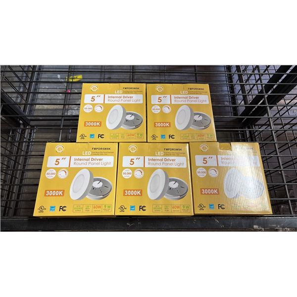 5 5INCH INTERNAL DRIVER FLUSH MOUNT SLIM PANEL LED DOWN LIGHTS 3000K