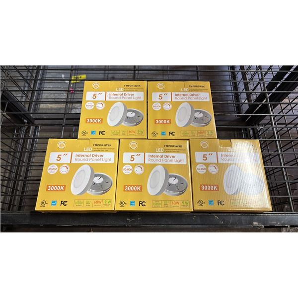 5 5INCH INTERNAL DRIVER FLUSH MOUNT SLIM PANEL LED DOWN LIGHTS 3000K
