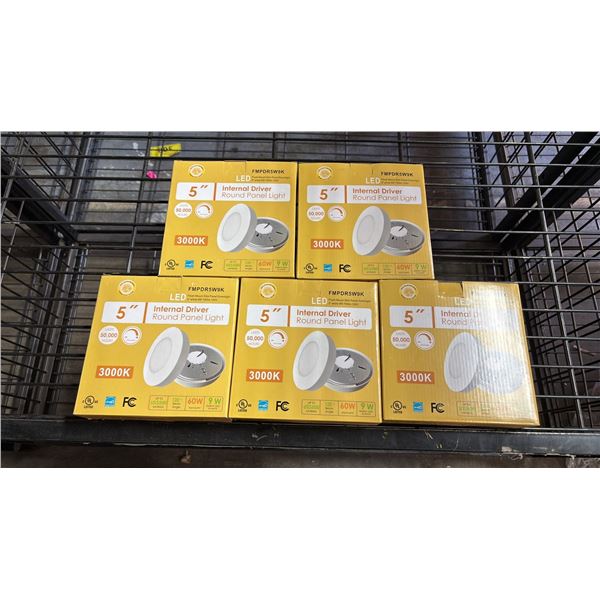 5 5INCH INTERNAL DRIVER FLUSH MOUNT SLIM PANEL LED DOWN LIGHTS 3000K