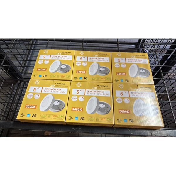6 5INCH INTERNAL DRIVER FLUSH MOUNT SLIM PANEL LED DOWN LIGHTS 3000K