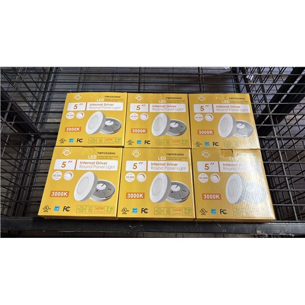 6 5INCH INTERNAL DRIVER FLUSH MOUNT SLIM PANEL LED DOWN LIGHTS 3000K