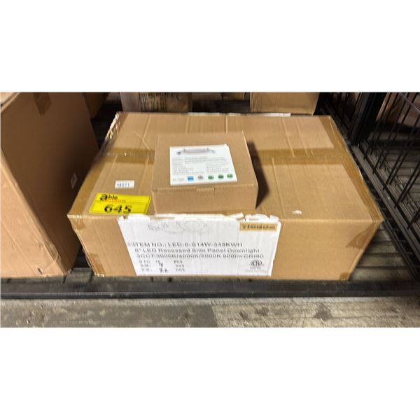 CASE OF 18 6 INCH LED RECESSED SLIM PANEL DOWN LIGHTS