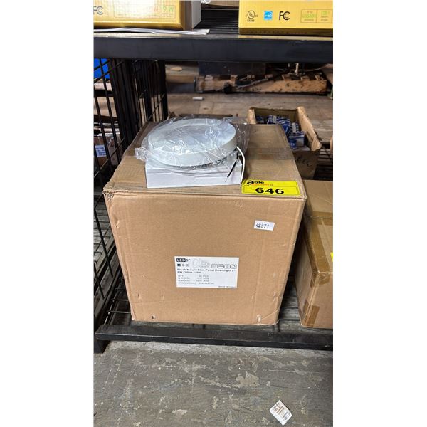 CASE OF 32 LED 5INCH FLUSH MOUNTS SLIM PANEL 3000K DOWN LIGHTS