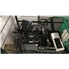 Image 2 : SHELF OF ASSORTED ELECTRONICS INCL. POST TERMINAL, CHRISMAS LIGHTS, POWER BANKS AND MORE
