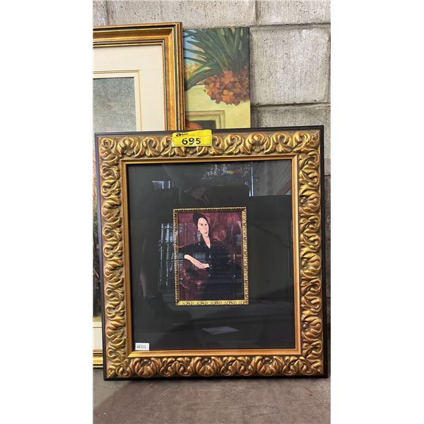 FRAMED PRINT OF AMADEAO MODIGLIANI'S PORTRAIT OF ANNA ZBOROWSKA