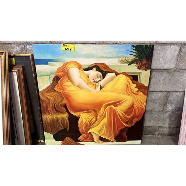 GICLEE PRINT ON STRETCHED CANVAS: FLAMING JUNE BY SIR FREDERIC LEIGHTON