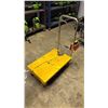 Image 1 : YELLOW 4 WHEEL HEAVY DUTY HYDRAULIC LIFT CART