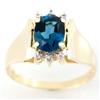 1.72Ct London Blue Topaz & Diamond 9K Gold Ring (JEW-9127X)