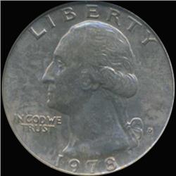 1978D Washington 25c Quarter Coin Graded GEM (COI-6885)