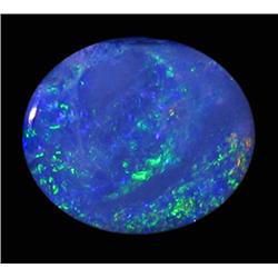 1.73ct Australian Black Opal Doublet Full Fire (GEM-22634F)