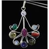 70ct Multi-Gem Pendant Super Sparkler With Sterling (JEW-1802)