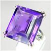 63.70ct Sterling Rect angle Ring Size 7 Purple Amethyst (JEW-1672)