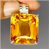 78.75ct Sterling Pendant Emerald Cut Golden Yellow Citrine (JEW-1795)