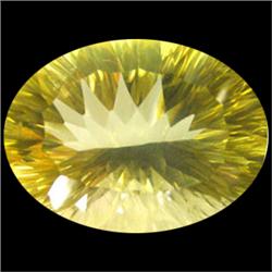 18.50ct Yellow Real Andesine Oval Concave Cut Appraisal Estimate $3700 (GEM-16239)