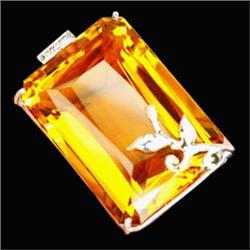 191.38ct Sterling Pendant Golden Yellow Citrine (JEW-1836)