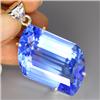 112.35ct Sterling Pendant AAA Blue Fancy Quartz (JEW-1792)