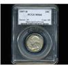 Image 3 : 1957D Washington 25c Quarter Coin Graded PCGS MS66 Fabulous Iridescent Toning (COI-6408)