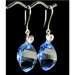 46.35ct Exquisite Earrings Briolette Sky Blue Topaz  (JEW-1583)