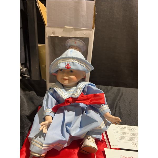 Ashton-Drake Galleries 'Amanda' Porcelain Doll with COA and Original Box