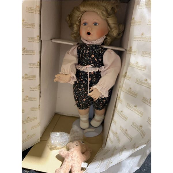Ashton-Drake Galleries Porcelain Doll With Teddy Bear