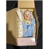 Image 1 : Ashton-Drake Galleries Porcelain Baby Doll in Blue Outfit