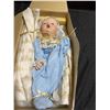 Image 3 : Ashton-Drake Galleries Porcelain Baby Doll in Blue Outfit