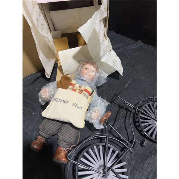 Ashton-Drake "Kenny" Main Street Saturday Morning Doll with Bicycle