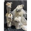 Image 1 : Handmade Mouse Bride and Groom Wedding Dolls with Lace Outfits