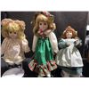 Image 1 : 3 Porcelain Dolls Including Baby Book Treasures