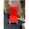 Image 4 : Ashton-Drake Galleries Baby Doll, Mini Red Chair, Porcelain Dog