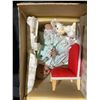 Image 5 : Ashton-Drake Galleries Baby Doll, Mini Red Chair, Porcelain Dog