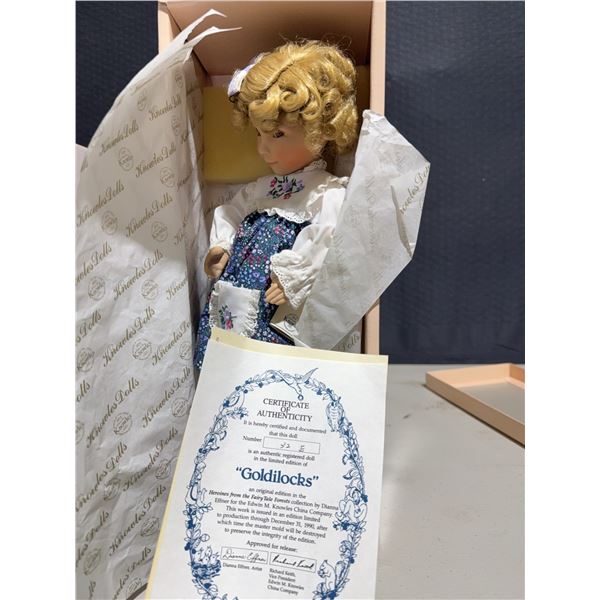 Edwin M. Knowles Dianna Effner Goldilocks Limited Edition Doll