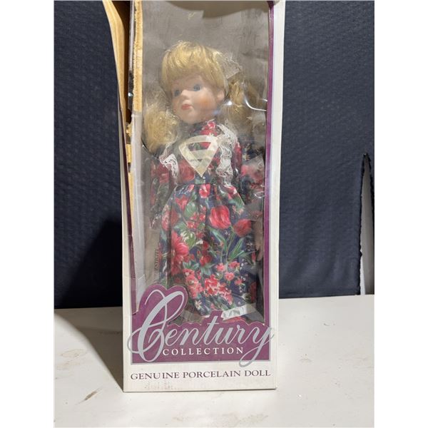 Century Collection Genuine Porcelain Doll in Floral Dress