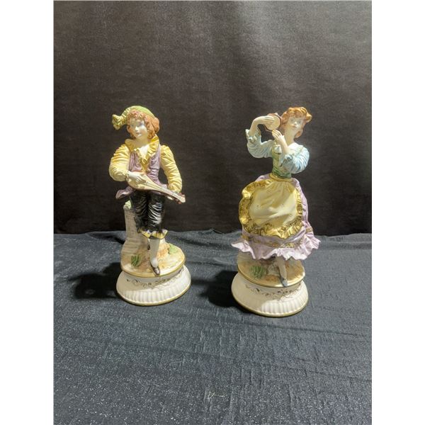Capodimonte Style Italian Porcelain Figurines, Pair