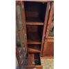 Image 4 : Wood Cabinet with Glass Pane Doors and Shelves
