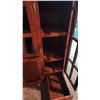 Image 6 : Wood Cabinet with Glass Pane Doors and Shelves