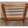 Image 2 : Hand Made Wooden Blanket Stand with Heart Motif