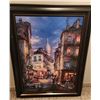 Image 1 : Framed Giclee "A Stroll in Montmartre" by Cao Yong, 195/425, 39" x 49" Framed