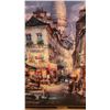 Image 3 : Framed Giclee "A Stroll in Montmartre" by Cao Yong, 195/425, 39" x 49" Framed